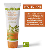 Medline Remedy Olivamine Calazime Skin Protectant Paste Cream, Used with Dry Chapped from Diaper Rash, Incontinence, Dermatitis, Psoriasis, Burns, Bites, White, 4 Oz