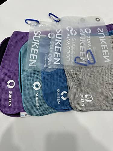 Sukeen [4 Pack Cooling Towel (40"x12"),Ice Towel,Soft Breathable Chilly Towel,Microfiber Towel for Yoga,Sport,Running,Gym,Workout,Camping,Fitness,Workout & More Activities