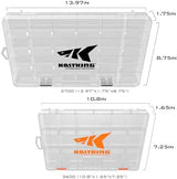 KastKing Tackle Boxes, Plastic Box, Plastic Storage Organizer Box with Removable Dividers - Fishing Tackle Storage - Box Organizer - 2 Packs /4 Packs Tackle Trays - Parts Box