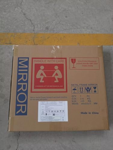 Hasipu Vanity Mirror with Lights, 32" x 22" LED Makeup Mirror, Lighted Makeup Mirror with Dimmable 3 Modes, Touch Screen Control Vanity Mirror Round White