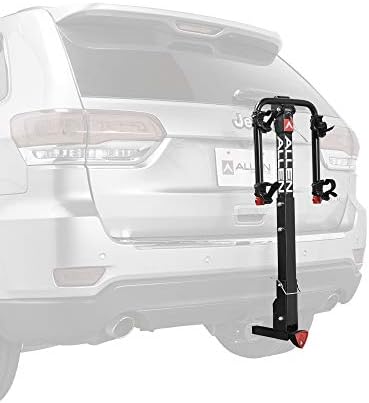 Allen Sports Deluxe Locking Quick Release 2-Bike Carrier for 2 Inch & 1 4 in. Hitch, Model 522QR , Black