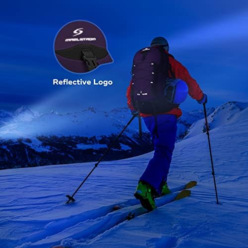 Maelstrom Hiking Backpack,Camping Backpack,40L Waterproof Hiking Daypack with Rain Cover,Lightweight Travel Backpack,Purple