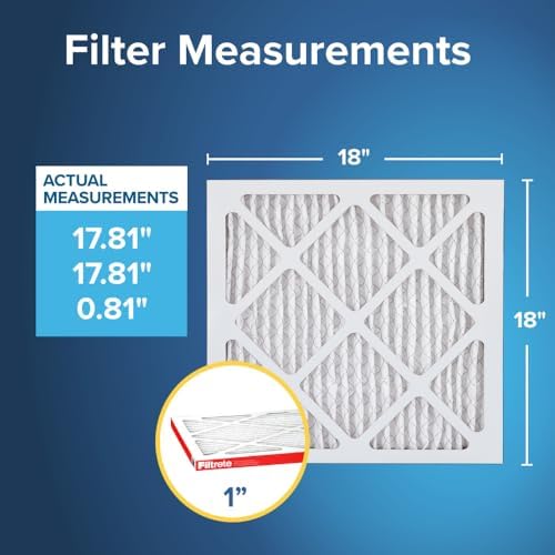 Filtrete 18x18x1 AC Furnace Air Filter, MERV 11, MPR 1000, Micro Allergen Defense, 3-Month Pleated 1-Inch Electrostatic Air Cleaning Filter, 4 Pack (Actual Size 17.81 x 17.81 x 0.81 in)