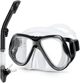 Greatever Dry Snorkel Set,Panoramic Wide View,Anti-Fog Scuba Diving Mask,Professional Snorkeling Gear