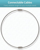 Pawfly 6 Inch Wire Keychain Cable Large Stainless Steel Key Ring Loop for Outdoor Hiking Connectable Luggage Tag Keeper