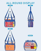 Paxiland Clear Bag for Stadium Events 12x6x12, Clear Tote Bag with Reinforced Strap, Transparent Bag for Sports Concert