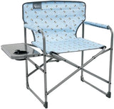 Busy Bee Kids Director Camping Chair with Foldable Side Table, Lightweight, Flat Folding, Compact and Portable, Perfect Kid Beach Chairs, Supports 150 Lbs.