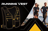 Running Vest for Women Men, Reflective Hydration Vest with Adjustable Waistband & Phone Pocket, Lightweight Breathable Running Water Vest for Jogging Hiking Trail Cycling and Marathon Race