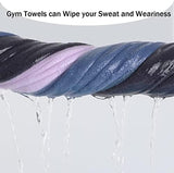 Microfiber Gym Towels Bigger Size Super Soft for Exercise Fitness, Sports, Workout, 380-GSM 15-Inch x 31-Inch Quick-Drying Towels (9 Pack, 3Grey+3Blue+3Purple)