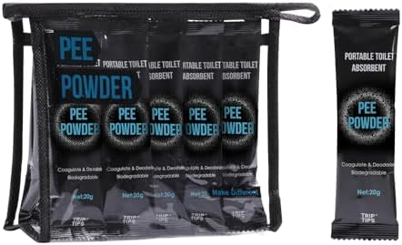 TRIPTIPS Camping Toilet Chemicals 20g /Pack Quick Super Absorb, Eco Gel for Portable Toilet Chemicals Deodorant, Pee Powder for Camping Portable Toilets Gel