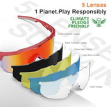 HAAYOT Polarized Sports Sunglasses for Men Women Youth Baseball Cycling Running Softball Biking Glasses 5 Lenses