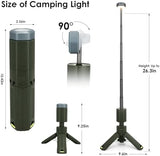 Camping Lights,Telescopic Camping Lantern with Storage Bag,7800mAh Rechargeable Outdoor Adventure Emergency Light,Waterproof LED Work Lights with Magnetic (Grass Green)