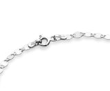 Miabella Italian 925 Sterling Silver or 18K Gold Plated Silver Sparkle Mirror Link Chain Bracelet for Women, Made in Italy (SI, Length 8 Inches)
