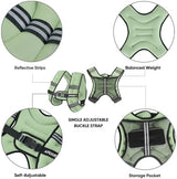 APEXUP Weighted Vest with 5lbs/10lbs/15lbs/20lbs/25lbs/30lbs Weights and Reflective Stripe, Weight Vest Men Women for Workout, Strength Training, Running