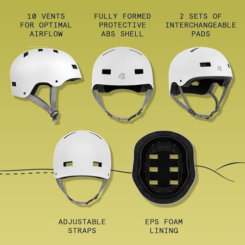 Retrospec Retrospec Dakota Bike Helmet - Skateboard Helmet Premium Protection Multi-Sport Bike, BMX, Skating, Scooter, and Skate Helmet