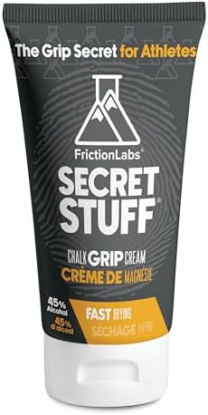 Friction Labs Quick Grip Secret Stuff Liquid Chalk for Athletes - Made in USA - Skin Friendly - Rock Climbing, Weightlifting, Gym, Tennis - Trusted by 100+ Pro Athletes - Best Workout Chalk - 75mL
