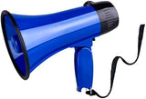 MyMealivos Portable Megaphone Bullhorn 20 Watt Power Megaphone Speaker Voice and Siren/Alarm Modes with Volume Control and Strap (Blue)…