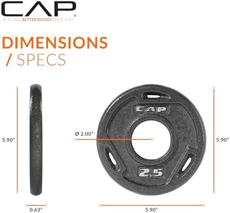 CAP Barbell 2-Inch Olympic Grip Weight Plate | Multiple Options