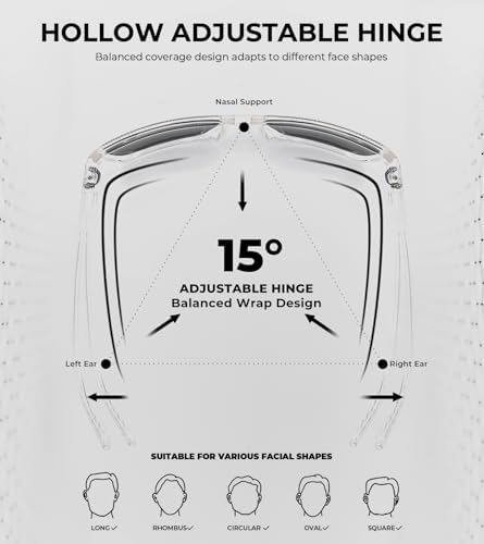 KALIYADI Polarized Sunglasses for Men, Lightweight Sun Glasses with UV Protection for Driving Fishing Golf