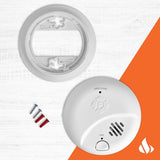 First Alert Smoke Alarm, 10-Year Sealed Battery Detector with Test & Silence Button, SMI110, 1-Pack