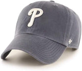 47 Brand MLB Vintage Navy Primary Logo Clean Up Adjustable Baseball Cap Hat, Adult One Size Fits All