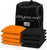 Play Platoon Cornhole Bags Weather Resistant- Set of 8 Regulation Bean Bags for Tossing- Official Professional Size & Weight Corn Hole Bags Two Color All Weather Cornhole Beans Bag Set with Tote Bag