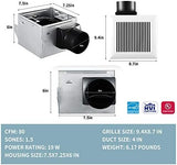 Tech Drive Very-Quiet 80 CFM, 1.5 Sone No Attic access Needed Installation Bathroom Ventilation and Exhaust Fan