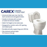 Carex Toilet Seat Riser - Adds 5.5 Inch of Toilet Height - Raised Toilet Seat with 300 Pound Weight Capacity, Slip-Resistant, Toilet Riser, Elevated Toilet Seat