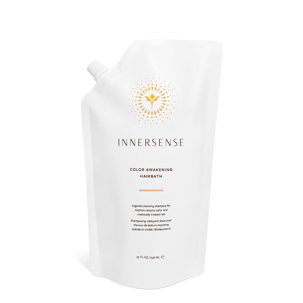 INNERSENSE Organic Beauty - Natural Color Awakening Hairbath Shampoo | Non-Toxic, Cruelty-Free, Clean Haircare (32oz Refill Pouch)
