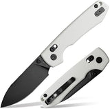 Vosteed EDC Knife, Lightweight Folding Pocket knife with Clip for Men and Women, Sharp Crossbar Lock Knife with 3.25" Sandvik 14C28N Steel Blade, G10 Handle for Camping, Hiking - Raccoon