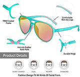 Polarized Aviator Sunglasses for Women Men Retro Trendy Sports Sunglasses for Outdoor UV400 Protection