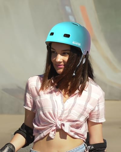 OutdoorMaster Skateboard Cycling Helmet - Two Removable Liners Ventilation Multi-Sport Scooter Roller Skate Inline Skating Rollerblading for Kids, Youth & Adults