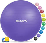 APEXUP Yoga & Pilates Ball - Anti Slip Heavy Duty Gym Ball for Fitness, Balance & Core Workout