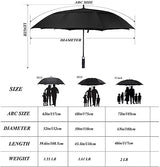 Golf Umbrella Large 58/62/68 Inch Automatic Open Golf Umbrella Extra Large Oversize Double Canopy Vented Umbrella Windproof Waterproof for Men and Women