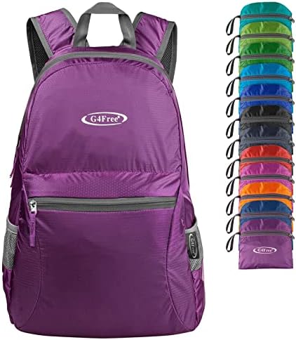 G4Free 20L Lightweight Packable Backpack Travel Hiking Daypack Foldable Backpack for Men Women