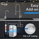 iSpring FA15 Alkaline Inline Water Filter Cartridge, 10” x 2” with 1/4” Quick Connect, NSF Certified, Add-on for RO Systems, Balances pH & Restores Minerals, 3-Layer Replacement Filter