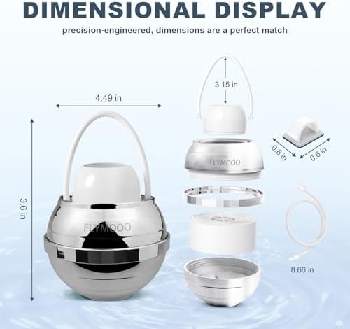 Bath Water Filter for Tub Faucet - 8 Stages Bathtub Water Filter Reduces Contaminants for Softer, Smoother Skin - 2,500 Gallons of Filtration, BPA Free (Silvery)