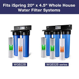 iSpring 5-Micron 20” x 4.5” Whole House Water Filter Cartridges, High Capacity Sediment Filter, Model Number: FP25BX2