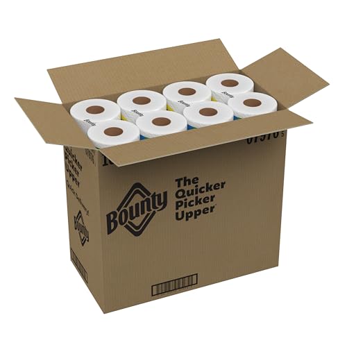 Bounty Paper Towels Quick Size, White, 16 Family Rolls = 40 Regular Rolls (Packaging May Vary)
