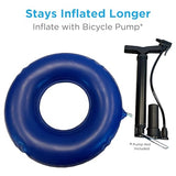NOVA Inflatable Ring Seat Cushion, Inflatable Donut Cushion for Pressure Relief, Postpartum, BBL & Bedsore Recovery – Durable Rubber, Easy to Inflate/Deflate, Easy to Clean Blue, Bicycle Pump Required