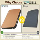 UPWELL Self Inflating Sleeping Pad 4.5" Thickness Camping Mattress with Solid Foam Portable Fast Inflation for Outdoor Double Sleeping Mat Portable Roll Up Bed Brown&Black