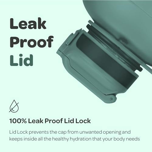 Hydracy Water Bottle with Time Marker -Large BPA Free Water Bottle & No Sweat Sleeve -Leak Proof Gym Bottle with Fruit Infuser Strainer & Times to Drink -Ideal for Fitness Sports & Outdoors