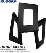 ELEGRP Matte Black 1-Gang Screwless Decorative Wall Plates, Standard Size Unbreakable Thermoplastic Faceplate Cover for Decorator Receptacle Outlet Switch, UL Listed (20 Pack)