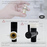 Handheld Toilet Bidet Sprayer for Toilet-Adjustable Water Pressure Control with Bidet Hose for Feminine Wash, Stainless Steel Brushed Nickel Cloth Diaper for Baby Wash (Matte Black, 1)