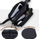 Crossbody Bags for Women & Fanny Pack for Men, Lightweight Adjustable Strap Belt Bag for Travel, Running, Hiking with Multiple Pockets, Black