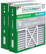 Filterbuy 16x20x5 Air Filter MERV 8 Dust Defense (2-Pack), Pleated HVAC AC Furnace Air Filters for Honeywell FC100A1003, Lennox X0592, and More (Actual Size: 15.75 x 19.75 x 4.38 Inches)