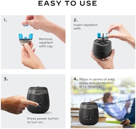 Thermacell E-Series Rechargeable Mosquito Repeller with 20’ Mosquito Protection Zone; Bug Spray Alternative; Scent Free