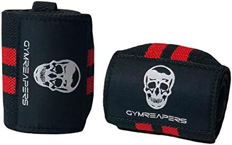 Gymreapers Weightlifting Wrist Wraps (IPF Approved) 18" Professional Quality Wrist Support with Heavy Duty Thumb Loop - Best Wrap for Powerlifting Competition, Strength Training, Bodybuilding