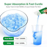 Portable Toilet Absorbent Gel Powder, Poo Gel for Camping Toilet Powder, Poo Urine Powder for Potty Bags, Poo Deodorizing Treatment for Outdoor Camping Hiking Emergency Toilet (100Pack)