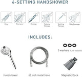 Moen 26100SRN Engage Magnetix 3.5-Inch Six-Function Handheld Showerhead with Magnetic Docking System, Spot Resist Brushed Nickel